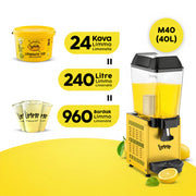 ماكينة Slush12.Y بسعة 12 LT + ليمّو ليموناضة كلاسيكية 2 LT × 24 (قطعة)