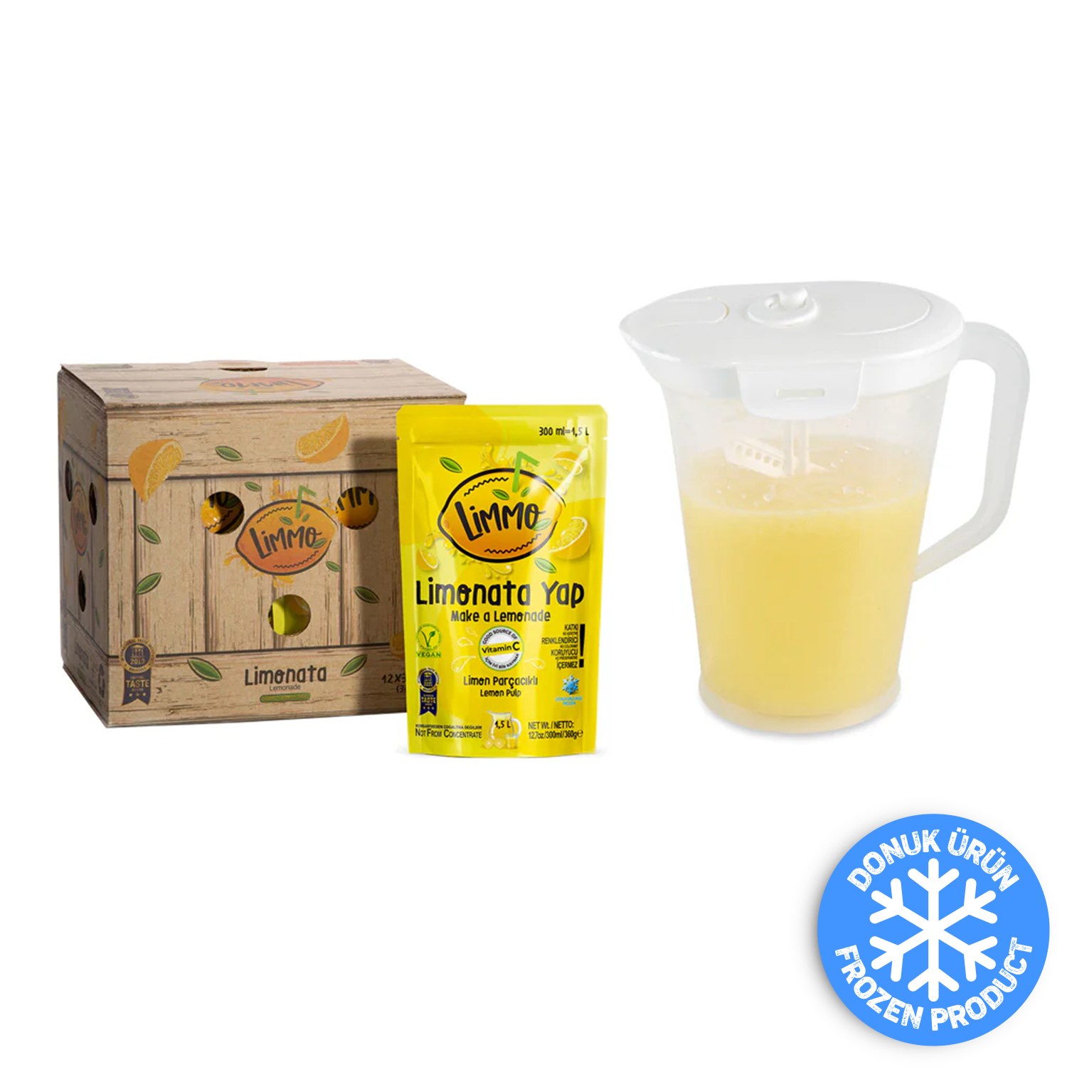 ليمّو ليموناضة كلاسيكية 300 ML × 12 (قطعة) + إبريق خلاط 2 LT