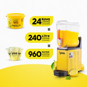 Limonata Şerbetlik Slush12.Y Makine +Limmo Limonata Klasik 2 LT x 24 (Adet)