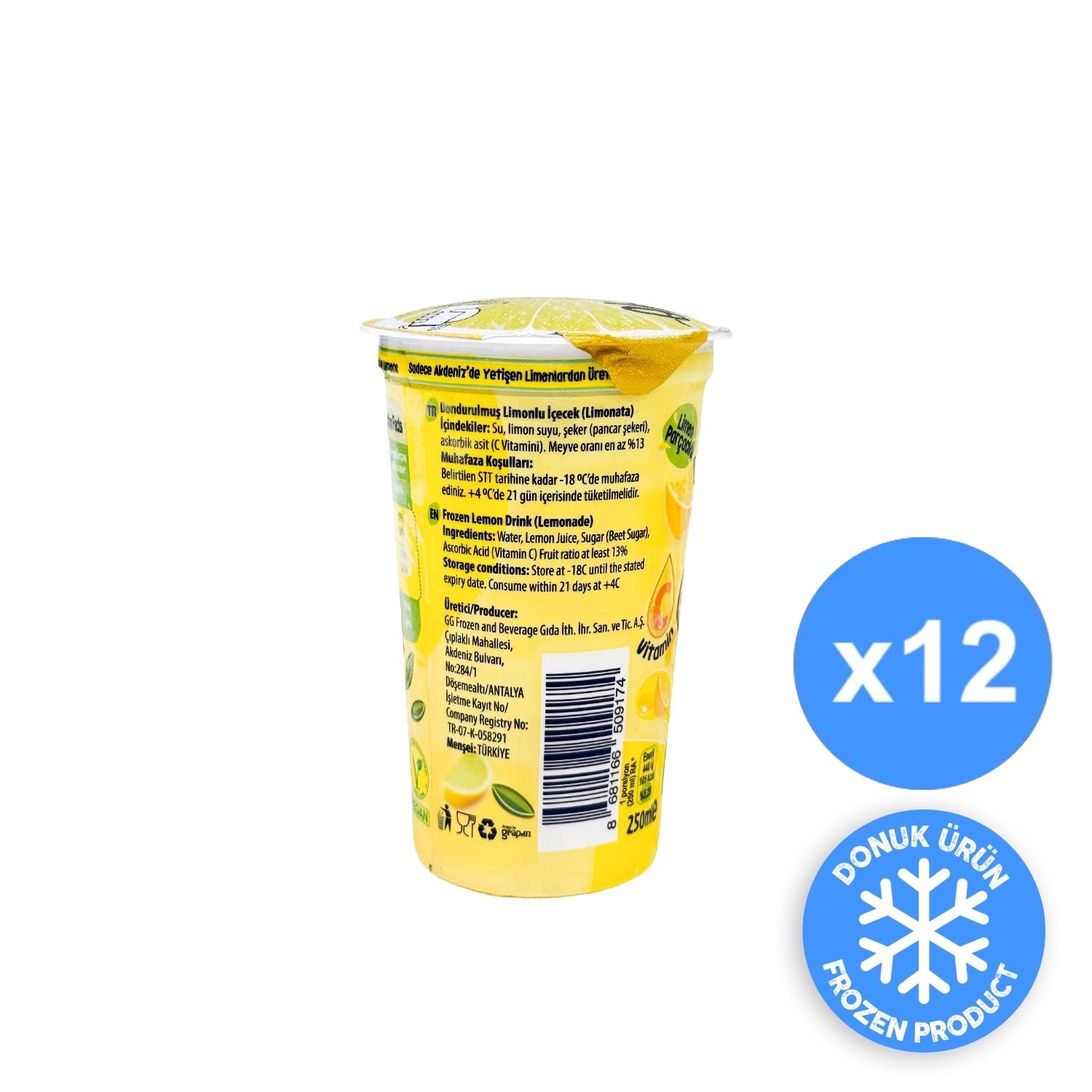 Limmo Bardak Limonata 250 ML x12