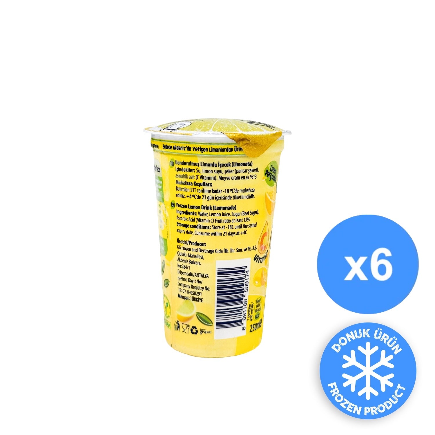 Limmo Bardak Limonata 250 ML x6