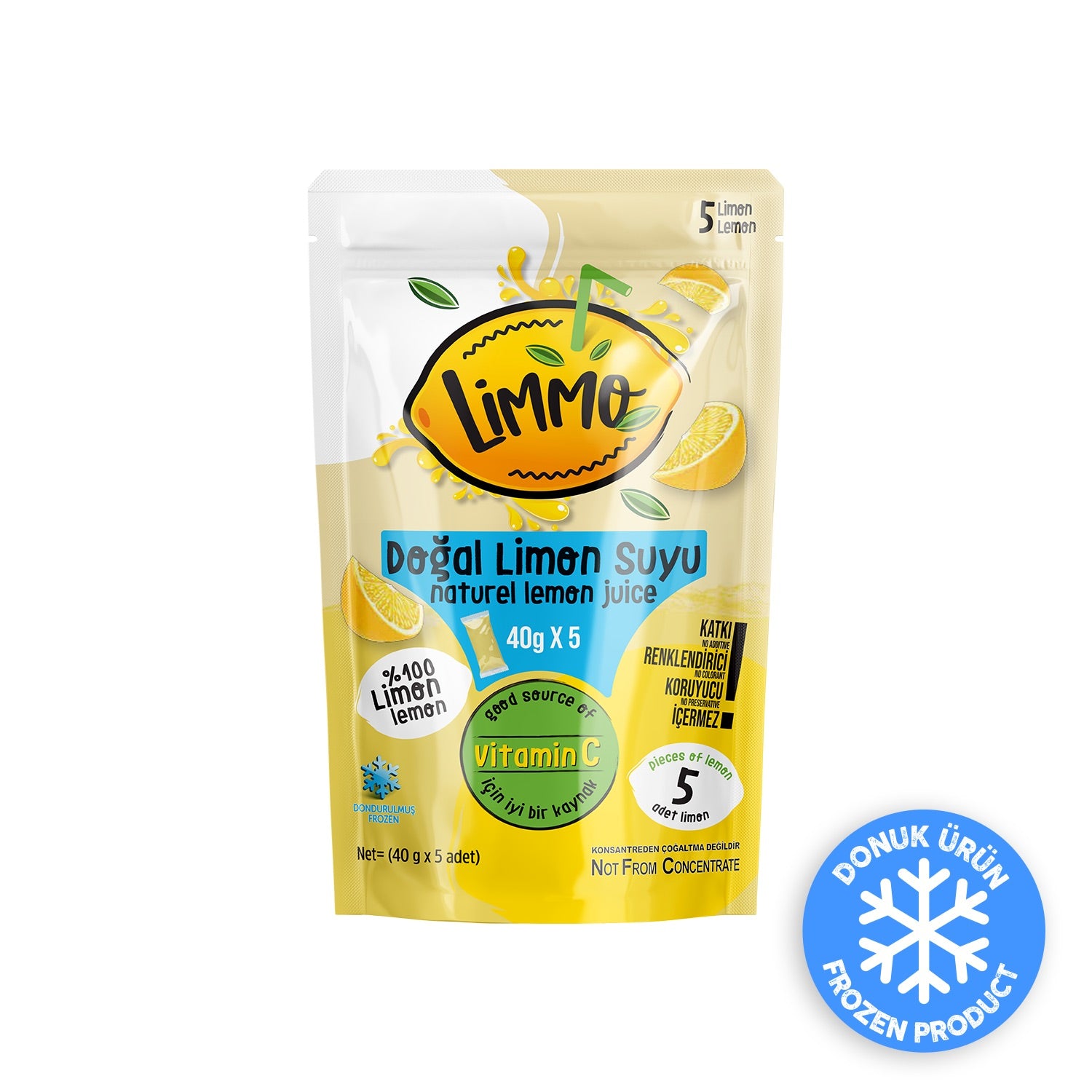 Limmo Limon Suyu 40 gr x 5 Stick 200 ML