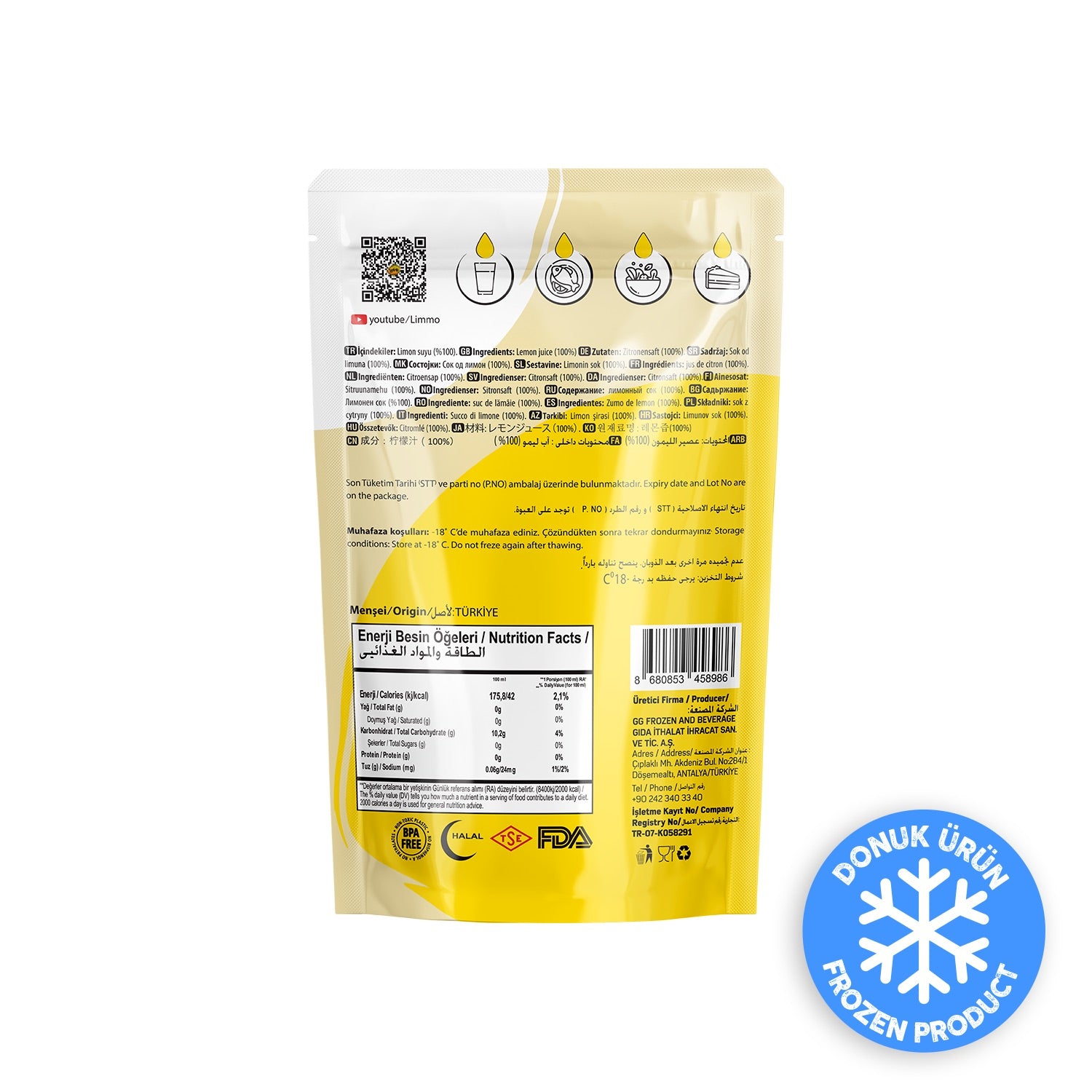 Limmo Lemon Juice 40 g x 5 Sticks 200 ML